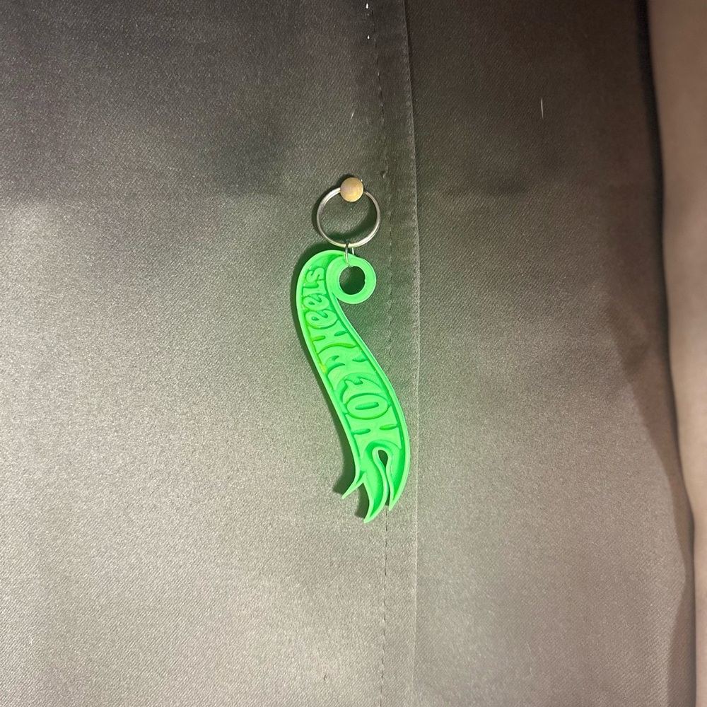 Green Hot Wheels Keychain